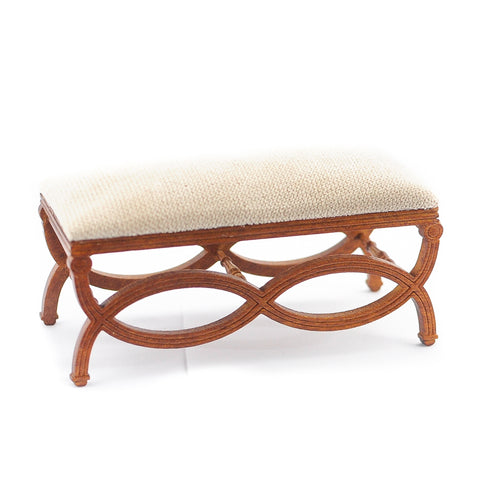 Victorian Odette Bench, Walnut Finish