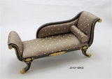Regency Chaise Lounge, Black and Silk