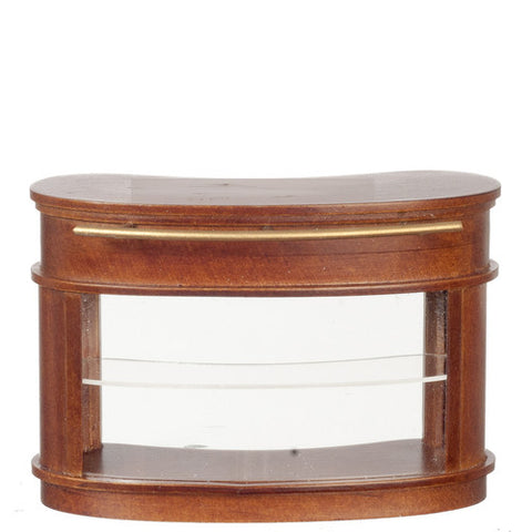 Bar with Glass Shelves, Walnut