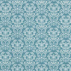 Wallpaper, Renaissance White on Blue