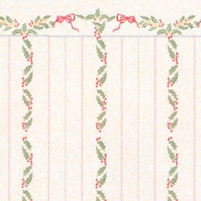 Christmas Holly Stripe Wallpaper