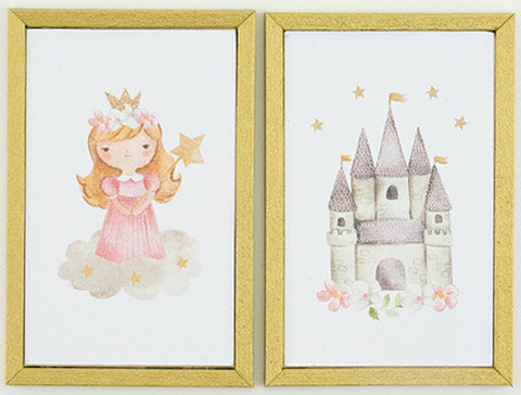 Princess & Castle Prints, Pink and White