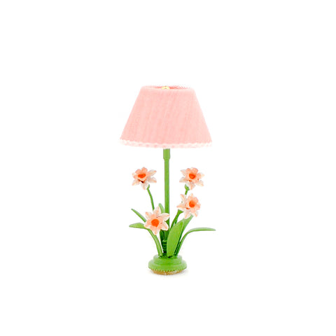 Table Lamp with Daffodils, Pink