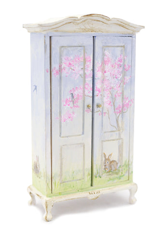 Hand Painted Armoire with Bunny