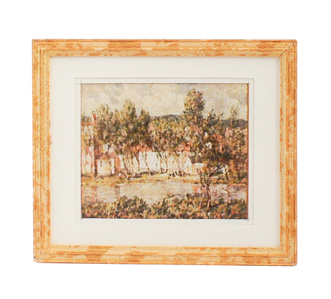 Print, Matted and Framed, Country Home along the River