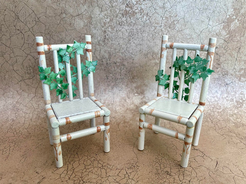 Artisan Chairs with Ivy, Pair