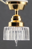 Ceiling Lamp with Scalloped Crystal Shade