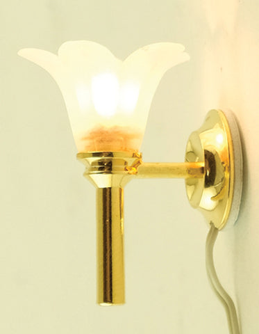 Frosted Tulip Sconce