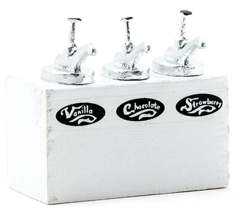 Syrup Dispenser, Three Flavors