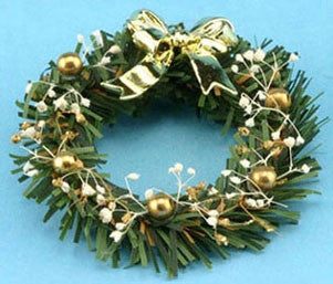 Wreath with Gold Bows