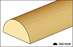 Half round 1/4"