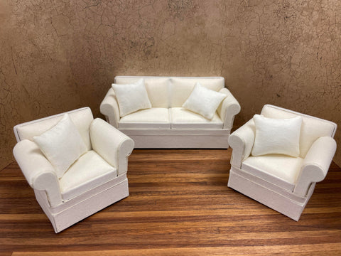 Lees Line Living Room Set, White