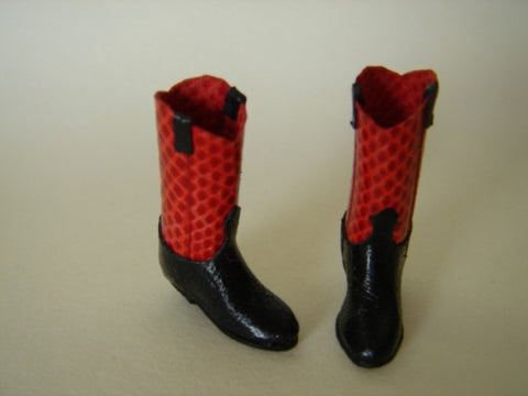 Cowboy Boots, Red and Black