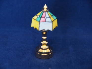 Tiffany Table Lamp, Multi Shade, Battery Powered