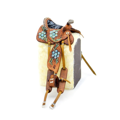 Western Saddle with Silver and Turquoise
