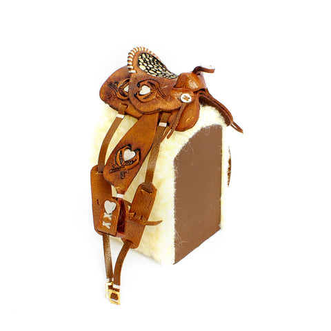 Saddle with Silver Hearts