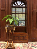 Louis XV Fern Stand, Walnut and Gold Finish