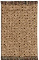 Woven Area Rug, Tan with Multi Dots
