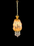 Medium Hanging Chandelier with Pink Swarovski Crystals, Style C On Sale -20%
