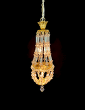 Large Chandelier with Pink Swarovski Crystals, Style B