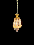 Small Hanging Chandelier with Pink Swarovski Crystals, Style G On Sale -20%
