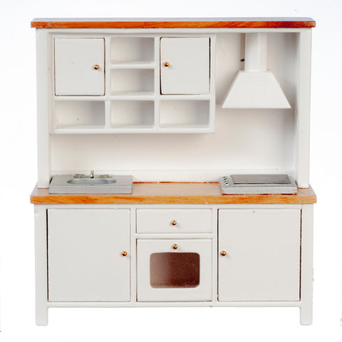 Efficiency Kitchen Wall - White & Oak
