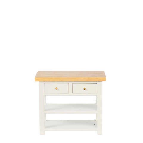 Small Table, White & Oak