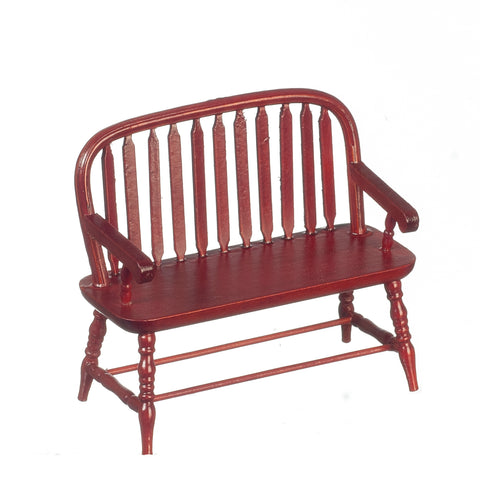 Windsor Bench, Mahogany Finish, BACK IN STOCK