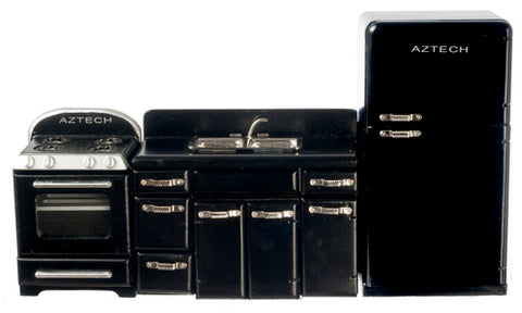 1950's Kitchen Set, Black, On Backorder