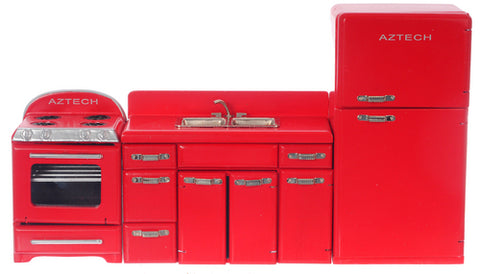 1950's Kitchen Set, Red, ON BACKORDER