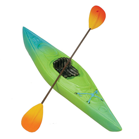Kayak with Paddle, Resin