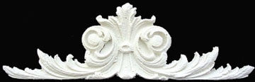 Pediment Trim, Feather Scroll