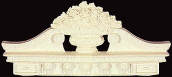 Pediment Trim, Rose Bouquet