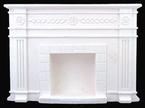 Federal Style Fireplace, Casted Resin