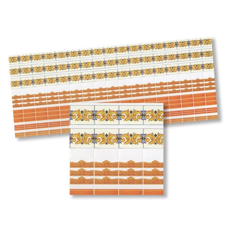 Mosaic Wall Border Tiles, Mediterranean Kitchen