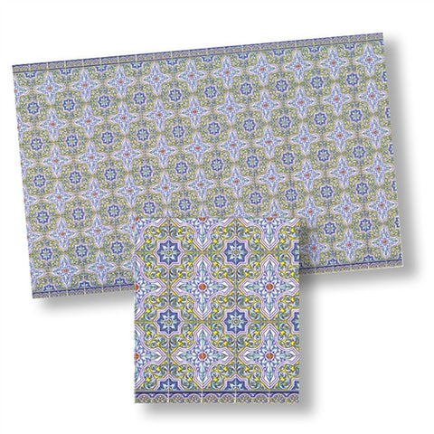 Mediterranean Delft Wall Tiles, Blue and Yellow