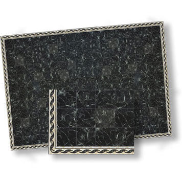 Faux Marble Tile with Black With Border