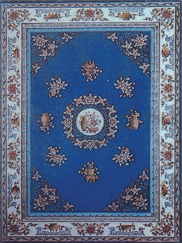 Blue Chinese Rug, 4-1/2X6