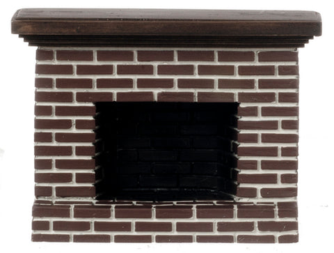 Brick Fireplace with Raised Hearth, Small