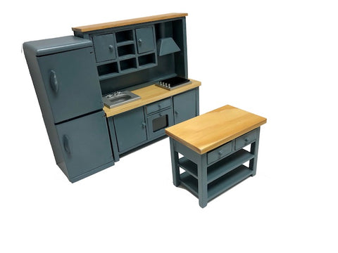 Efficiency Kitchen Set - Slate Blue and Oak