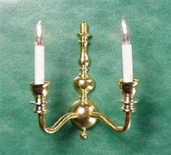 Colonial Double Wall Sconce, Electrified