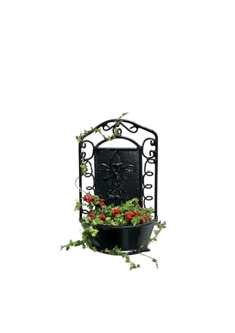 Filled Wall Planter, Black