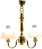 CHANDELIER, 2-LT FLUTED