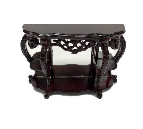 Mirror-Back Console Table, Mahogany