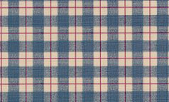 Blue, White, and Red Plaid, Prepasted Wallpaper