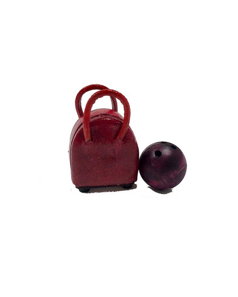 Bowling Bag and Ball 1:12 scale