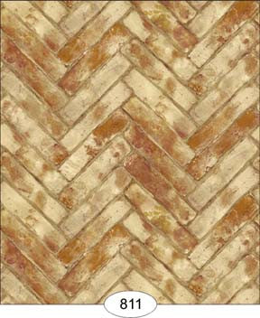 Herringbone Brick Paper, Blush