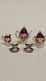 Burgundy Rose Tea Service by Marsha Hedrick