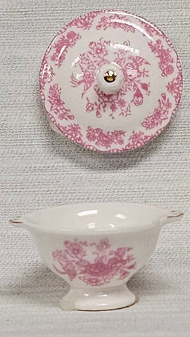 Red and Gold Georgian Tureen by Stokesyware