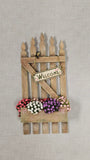Garden Fence Planter and Welcome Sign by Sherredawn Miniatures